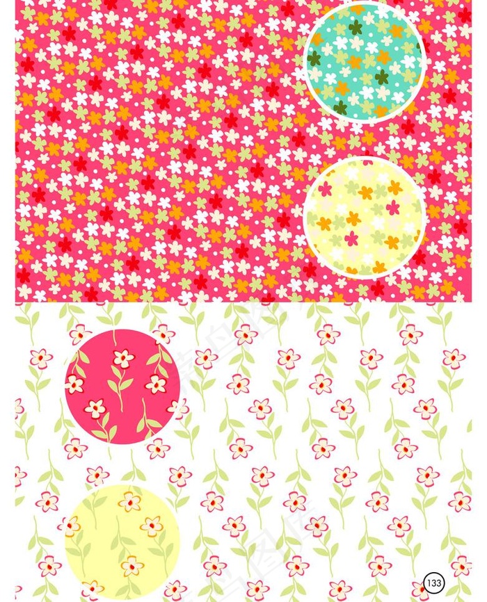 可爱唯美小碎花底纹图片