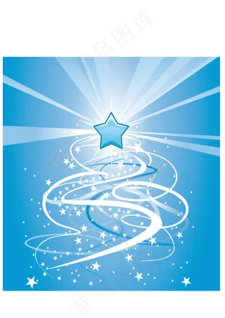 五角星发光背景