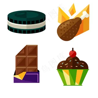 美食零食icon图标