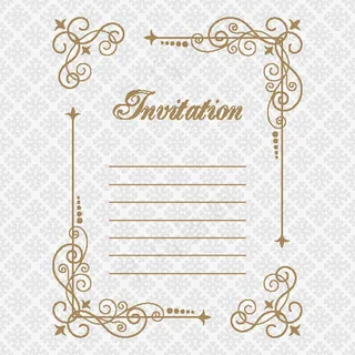 圆形花纹请帖设计