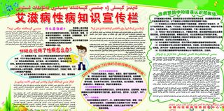 艾滋病性病知识宣传栏 维汉双语图片