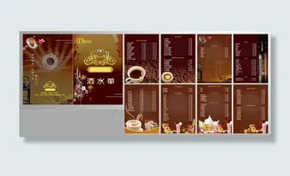 KTV酒水单饮料单设计PSD素材