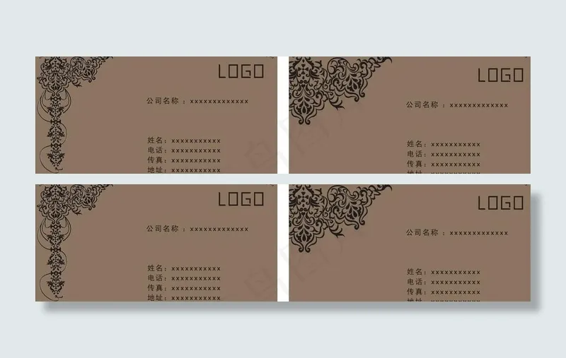 欧式名片图片cdr矢量模版下载