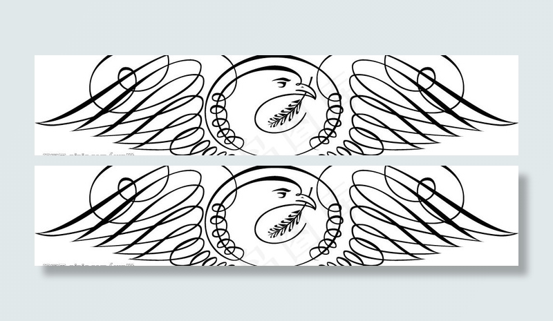 翅膀线条图片