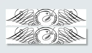 翅膀线条图片