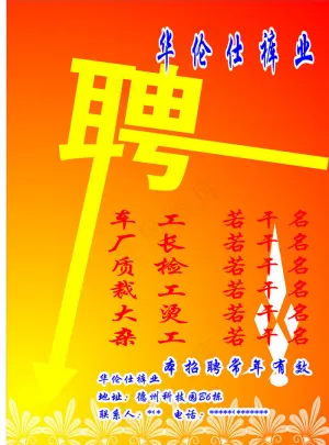 服装招聘图片