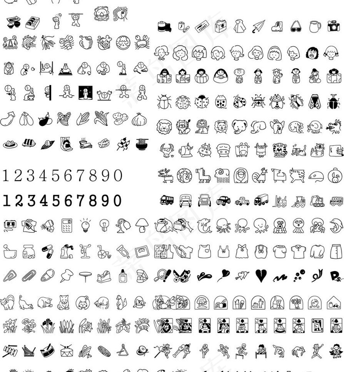 黑白小图标图片