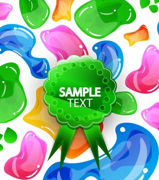 七彩液体水珠水滴图片