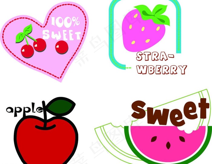 卡通水果矢量素材图片