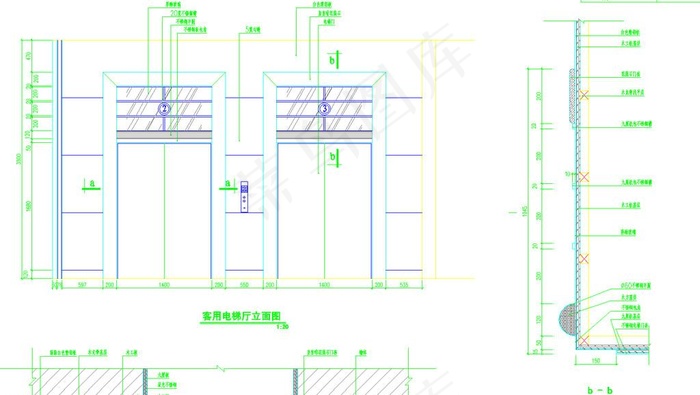 藏式宾馆电梯厅立面