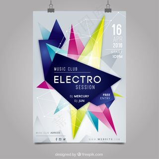 抽象造型电子海报