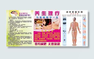 美容美体养生海报肩颈护理养生理疗刮...