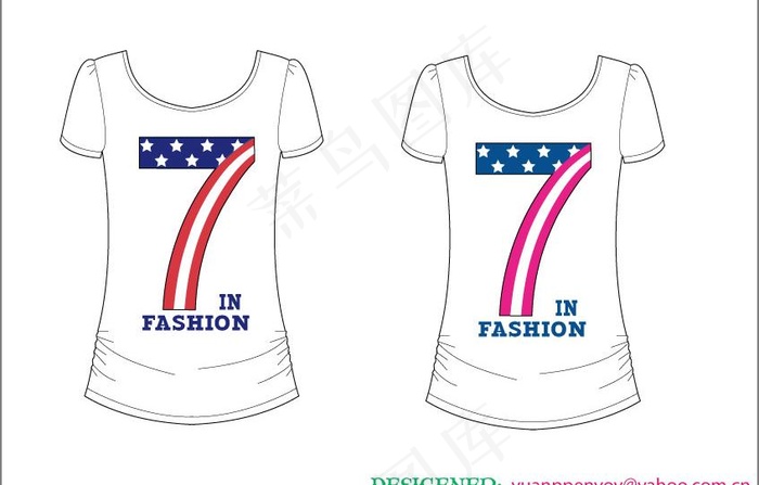 t shirt t恤 印花 可爱 ...ai矢量模版下载