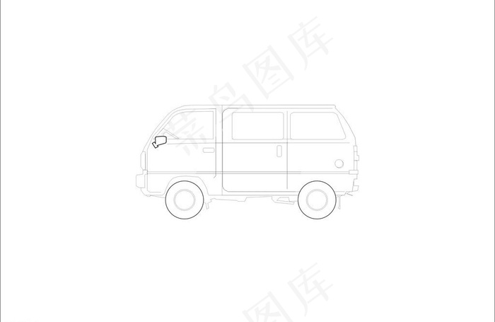 面包车图片cdr矢量模版下载