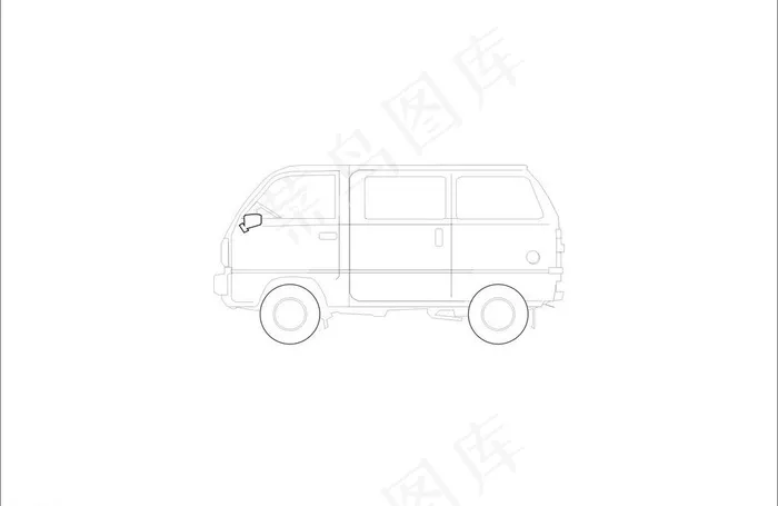 面包车图片cdr矢量模版下载