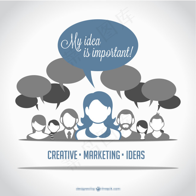 商务人物与对话框