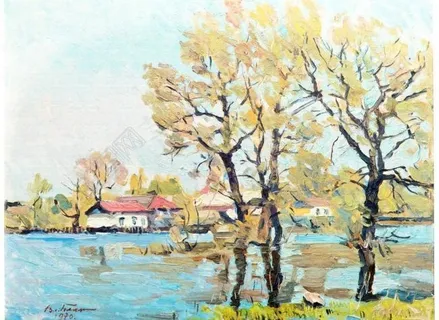 春天风景油画图片 春天风景油画图片
