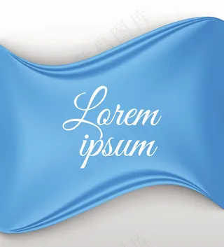 蓝色质感绸布矢量背景