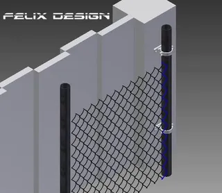 在篱笆上的乙烯基夹