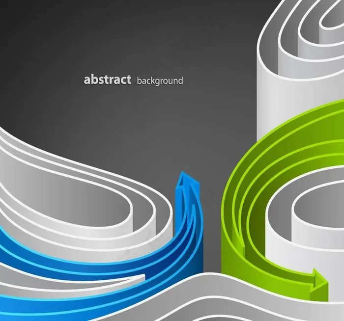 弯曲纸张动感线条箭头图片eps,ai矢量模版下载