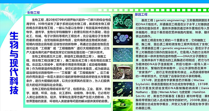 生物与现代科技图片cdr矢量模版下载