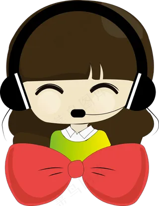 卡通客服人物头像PNG免扣素材