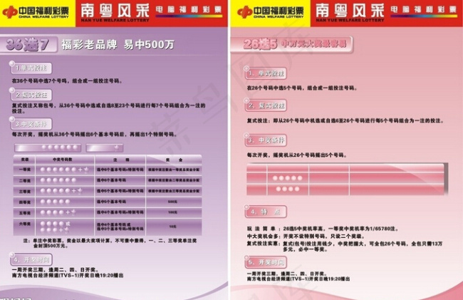 福利彩票海报素材cdr矢量模版下载
