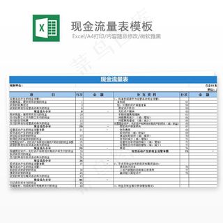 现金流量表模板