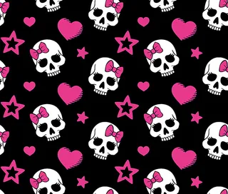 桃心与骷髅背景