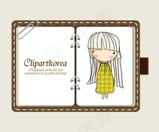 卡通板式封面矢量图