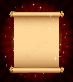 魔法卷轴矢量模板