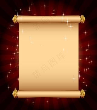 魔法卷轴矢量模板