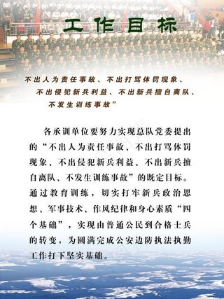 部队新训工作目标图片