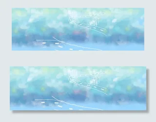 水墨云彩清新背景banner