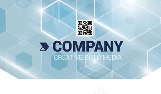 个性名片科技商务精英名片创意蓝色商...