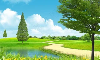 春天清新郊外风景图片