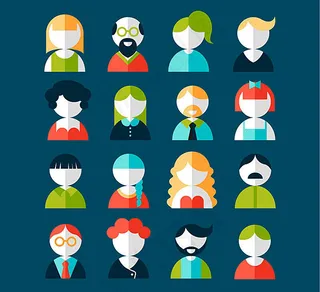 人物头像矢量图