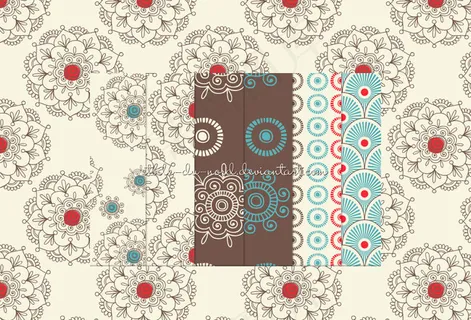 时尚花朵背景填充图案