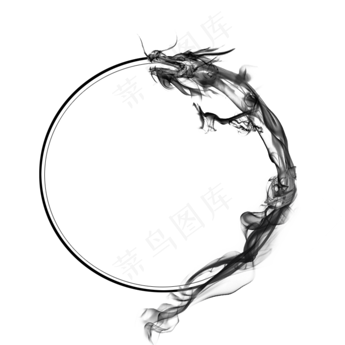 古风巨龙水墨龙墨迹圆圈古风巨龙水墨龙墨迹圆圈