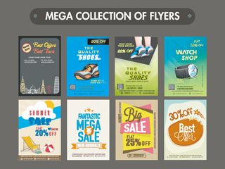 欧美风格宣传单页矢量集合