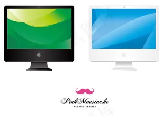 苹果电脑显示器矢量素材