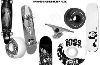高清晰滑板ps笔刷图片