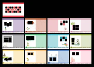 2013年淡雅台历设计模板PSD素材