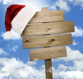 圣诞木纹木板公告牌图片