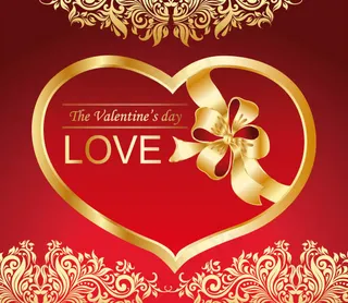 精美欧式花纹情人节矢量素材