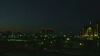 交通和美国航空体育场晚上4K超高清...