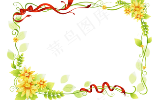 花卉边框设计素材图片