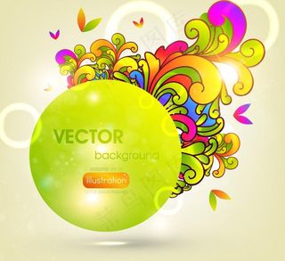 夏日梦幻花纹花朵蝴蝶图片