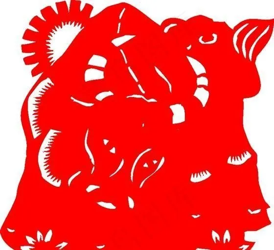 2009年牛年新春吉祥剪纸 牛 民...ai矢量模版下载