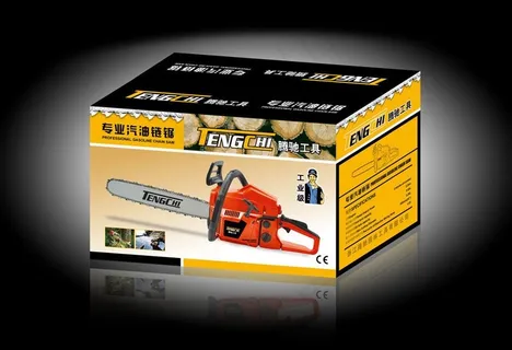 汽油链锯油锯彩盒包装 (注展开图)